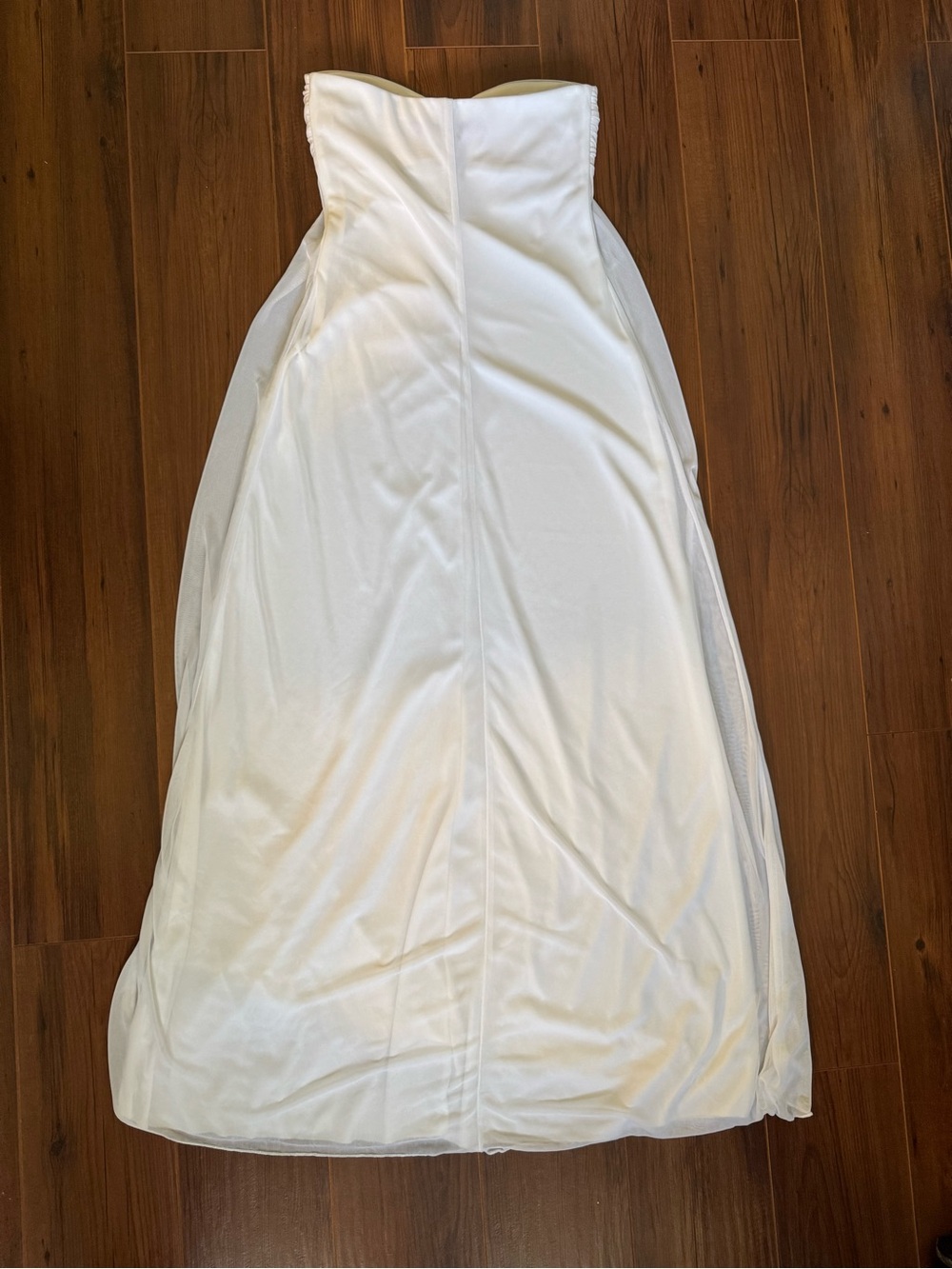 White Strapless Maxi Dress - Picture 2 of 4